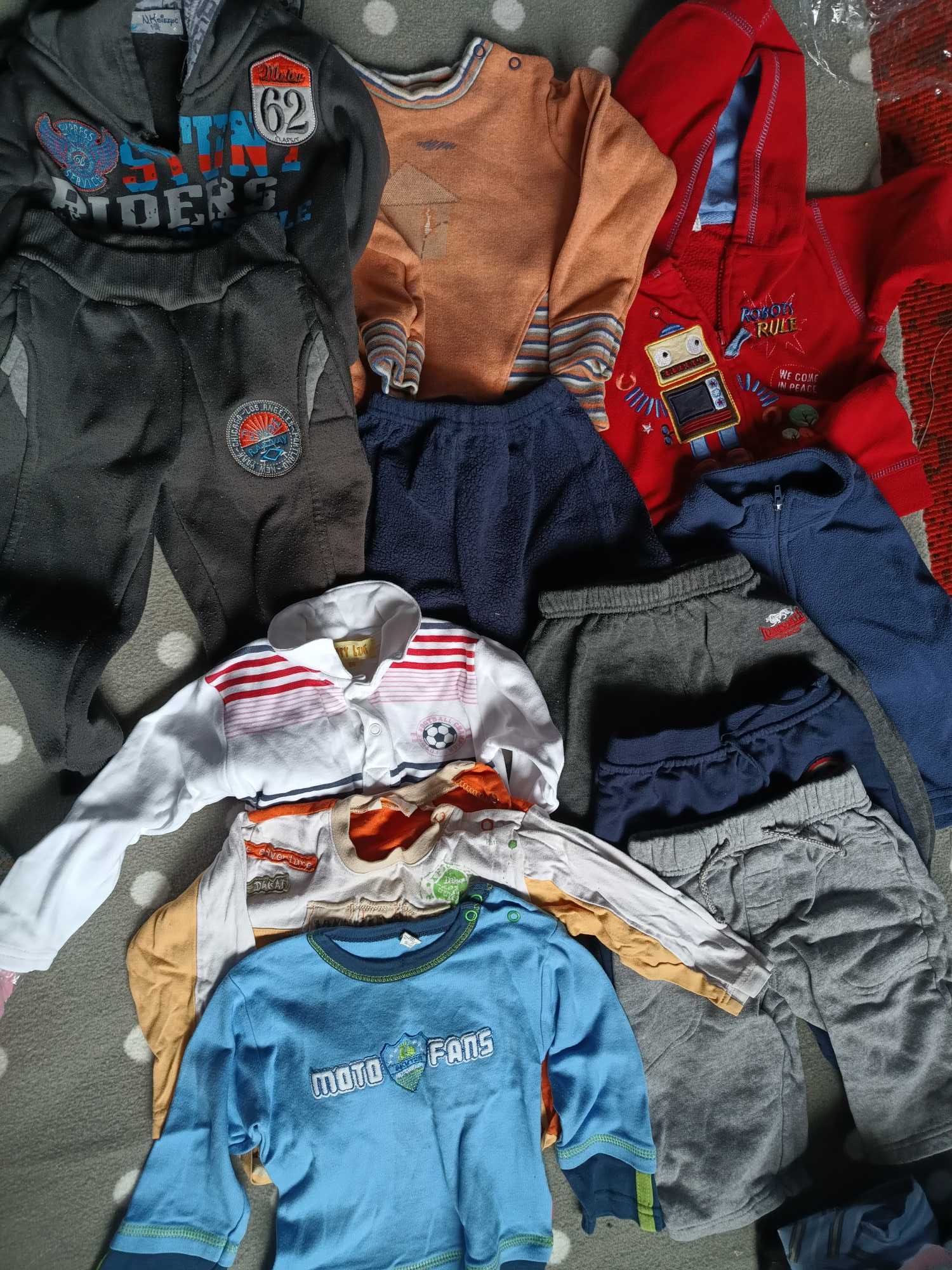 Ubranka po domu Dres spodnie bluza bluzka zestaw paka 80/86