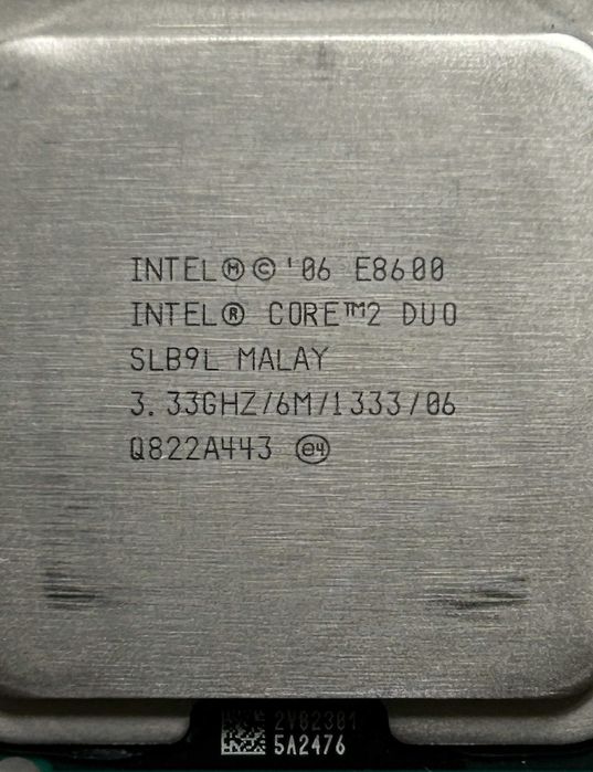 Intel Core 2 Duo E8600  Socket 775