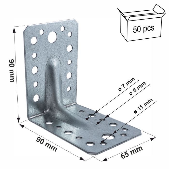 kątownik z przetło.  kp1e  90x90x65x1,5 (50)