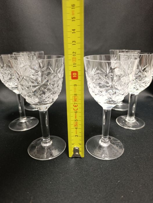Kieliszki szkło kryształowe grawerowane