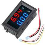 Voltímetro Amperímetro DC 100V max 10A