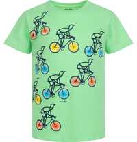 T-shirt Koszulka chłopięca bawełna  134 z Rowerami Zielona Endo