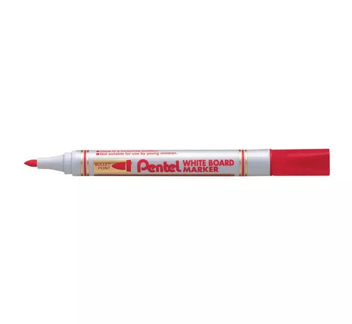 Marker suchościeralny, okrągły, czerwony. Pentel