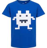 T-shirt chłopięcy Bawełniany  niebieski 152 Stworek Pixel Endo