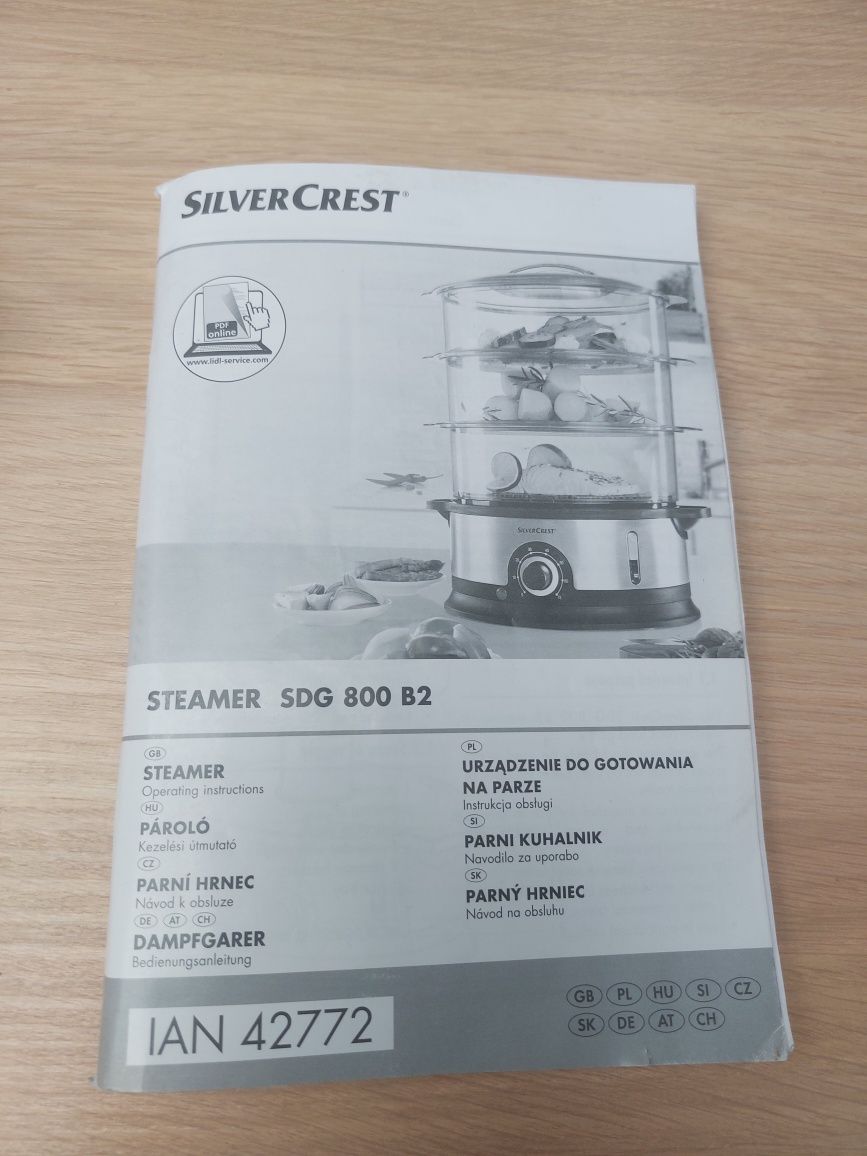 Parowar (Steamer) SilverCrest SDG 800 B2 – zdrowe gotowanie na parze