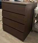 Comodas MALM castanhas 4 gavetas