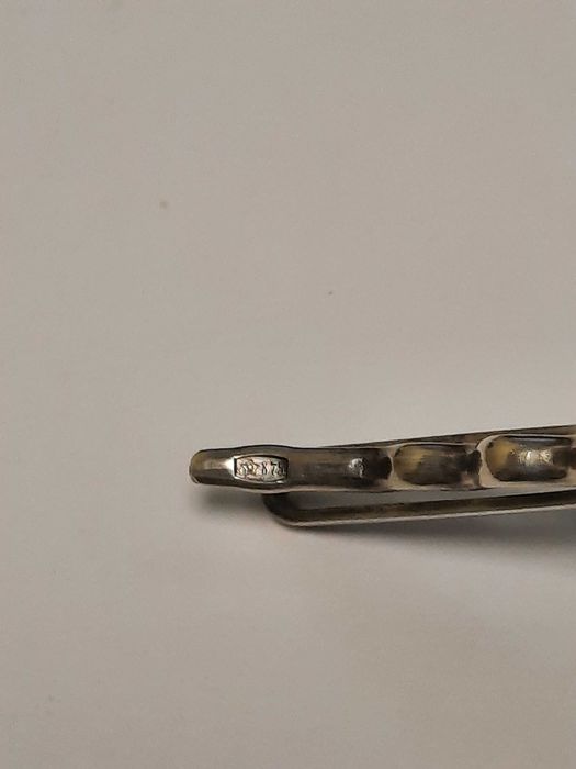 Мужской серебряный зажим для галстука ( затискач для краватки )