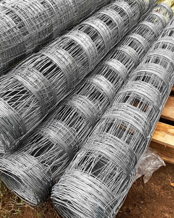 Siatka leśna ocynkowana 150, 180, 200cm ogrodzeniowa tymczasowa słupki