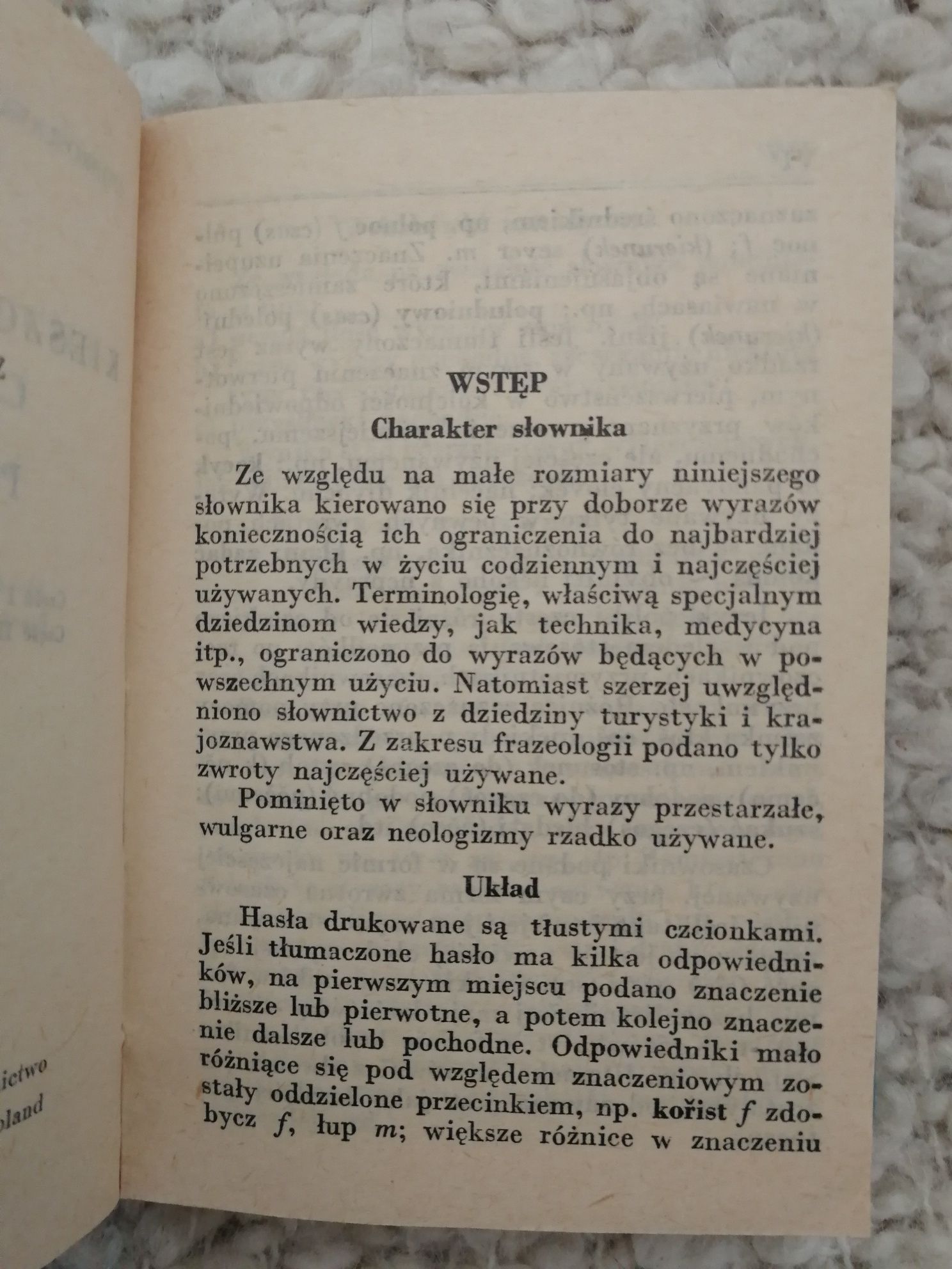 Kieszonkowy słownik czesko - polski polsko - czeski wydanie 1959r.