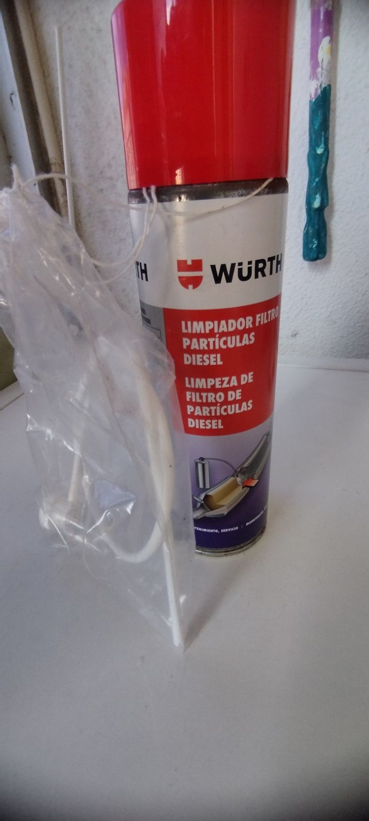 Spray de limpeza de filtro de partículas