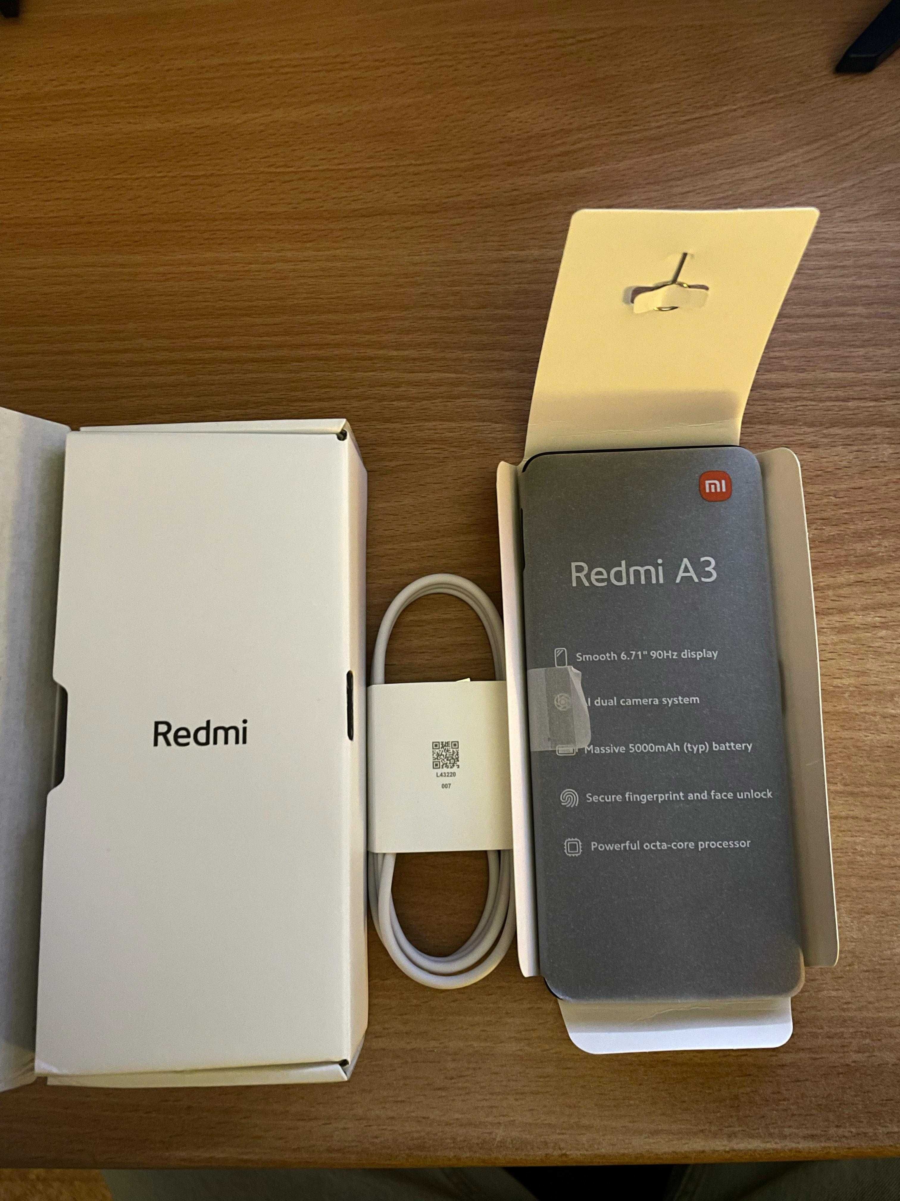 Xiaomi Redmi A3 Midnight Black -8-core, 90Hz, Bateria 5000mAH, 3GB RAM