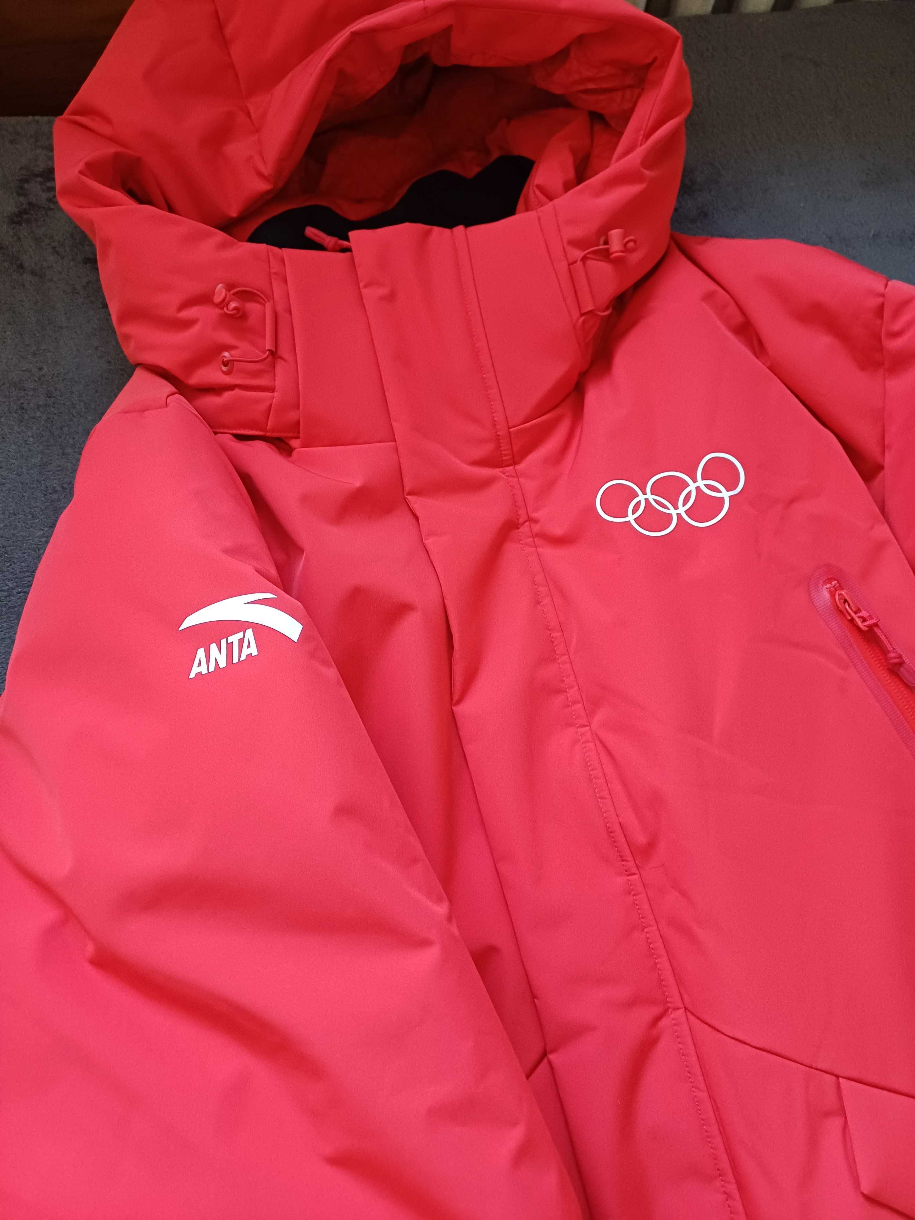 Anta Sports długi puchowy płaszcz rozmiar XL