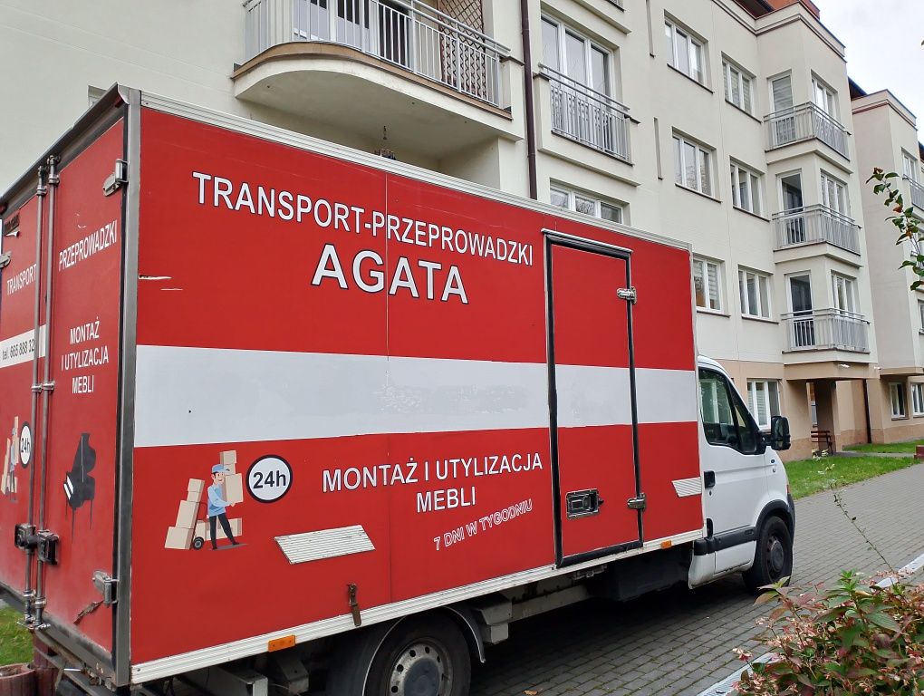 Transport-Przeprowadzki ,, Agata,,~24h/7dni w tyg ~Utylizacja mebli