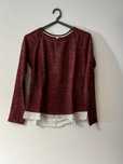Camisola bourdeaux estilo camisa quente bershka tamanho M