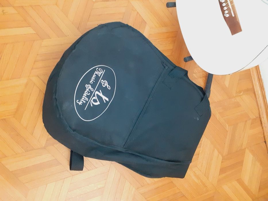 Gitara elektroakustyczna biała ŁS