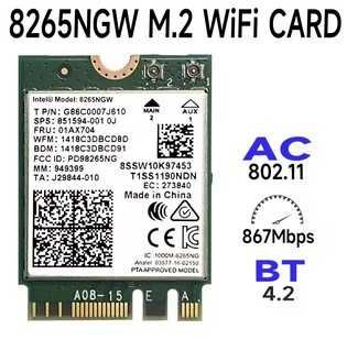 Wireless-AC 8265 Dual Band 2.4G/5Ghz M.2 NGFF 867M BT 4.2