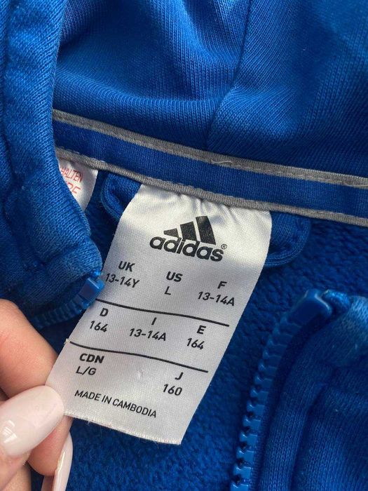 зіп-худі зіпка adidas худі адідас синя синє