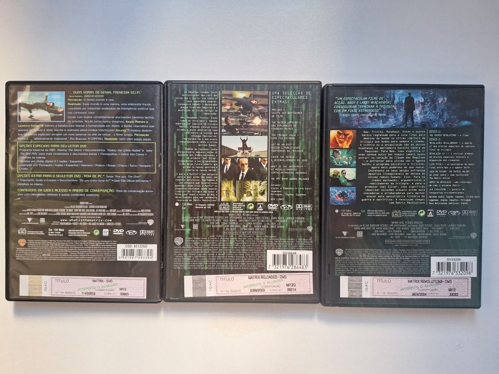 Dvds trilogia  matrix