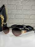 Женские солнцезащитные очки MIU MIU ромбы POLARIZED Черные коричневые