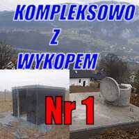 Solidne Szamba-Zbiorniki betonowy 8m3 Piwniczki Kompleksowo z wykopem