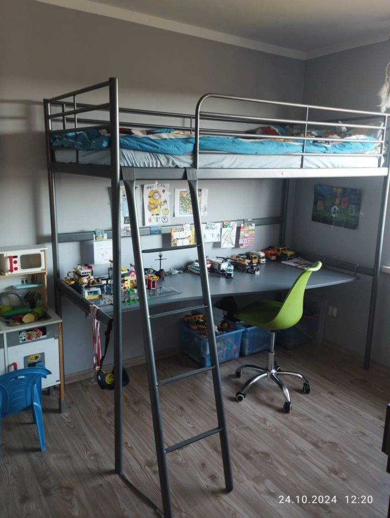 Łóżko piętrowe z biurkiem IKEA