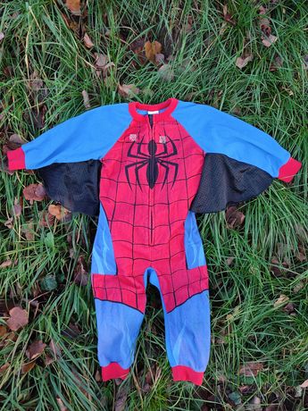 Теплый флисовый человечек кигуруми костюм человек паук Марвел