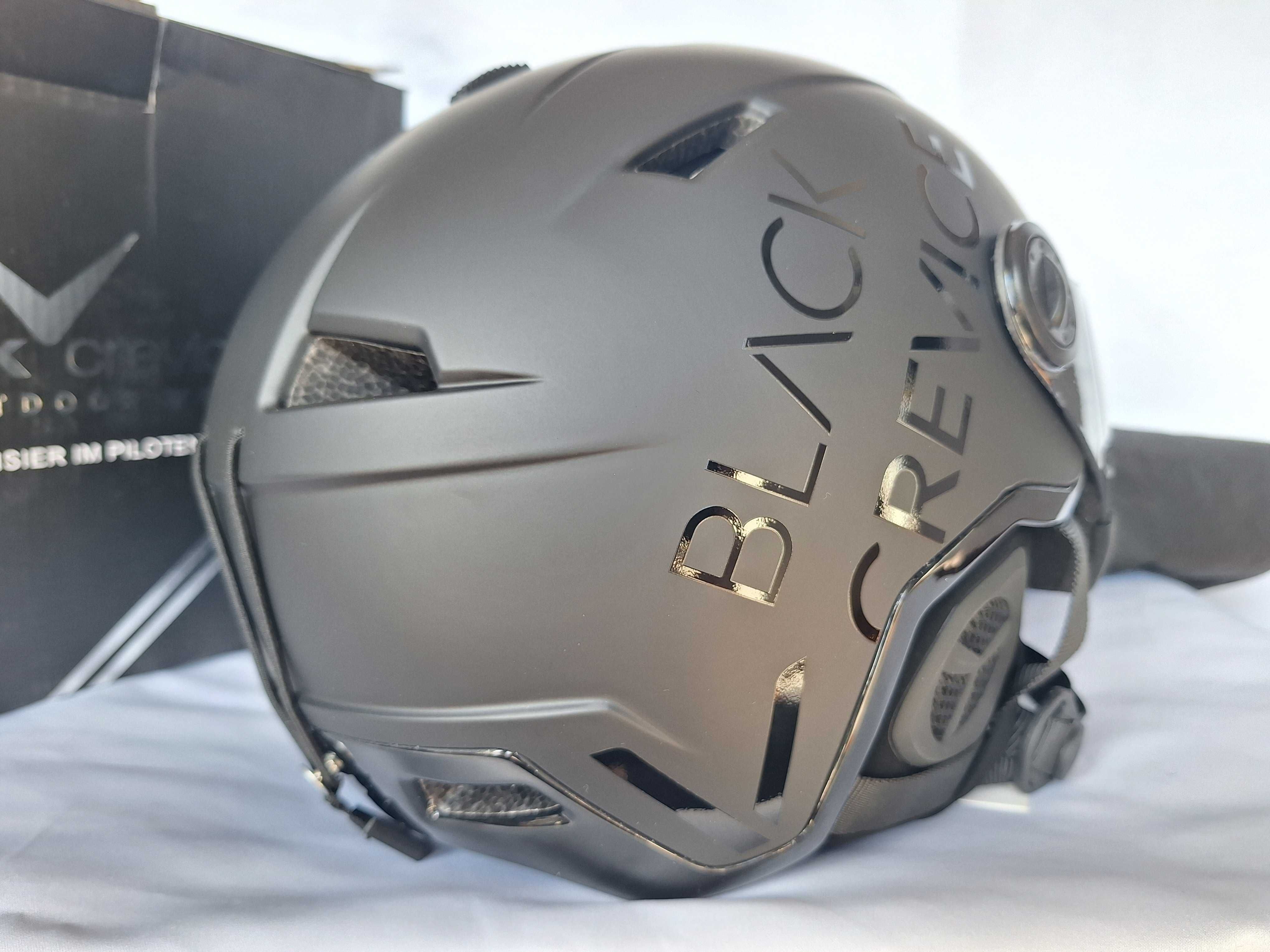 Kask narciarski Black Crevice Vail With Visor Matt Black L 58-61cm