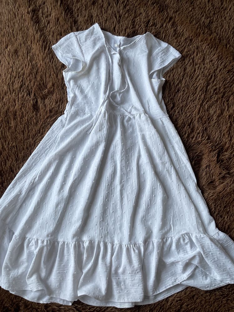 Біле літнє легке плаття, шифонова сукня,літній сарафан, літня сукня