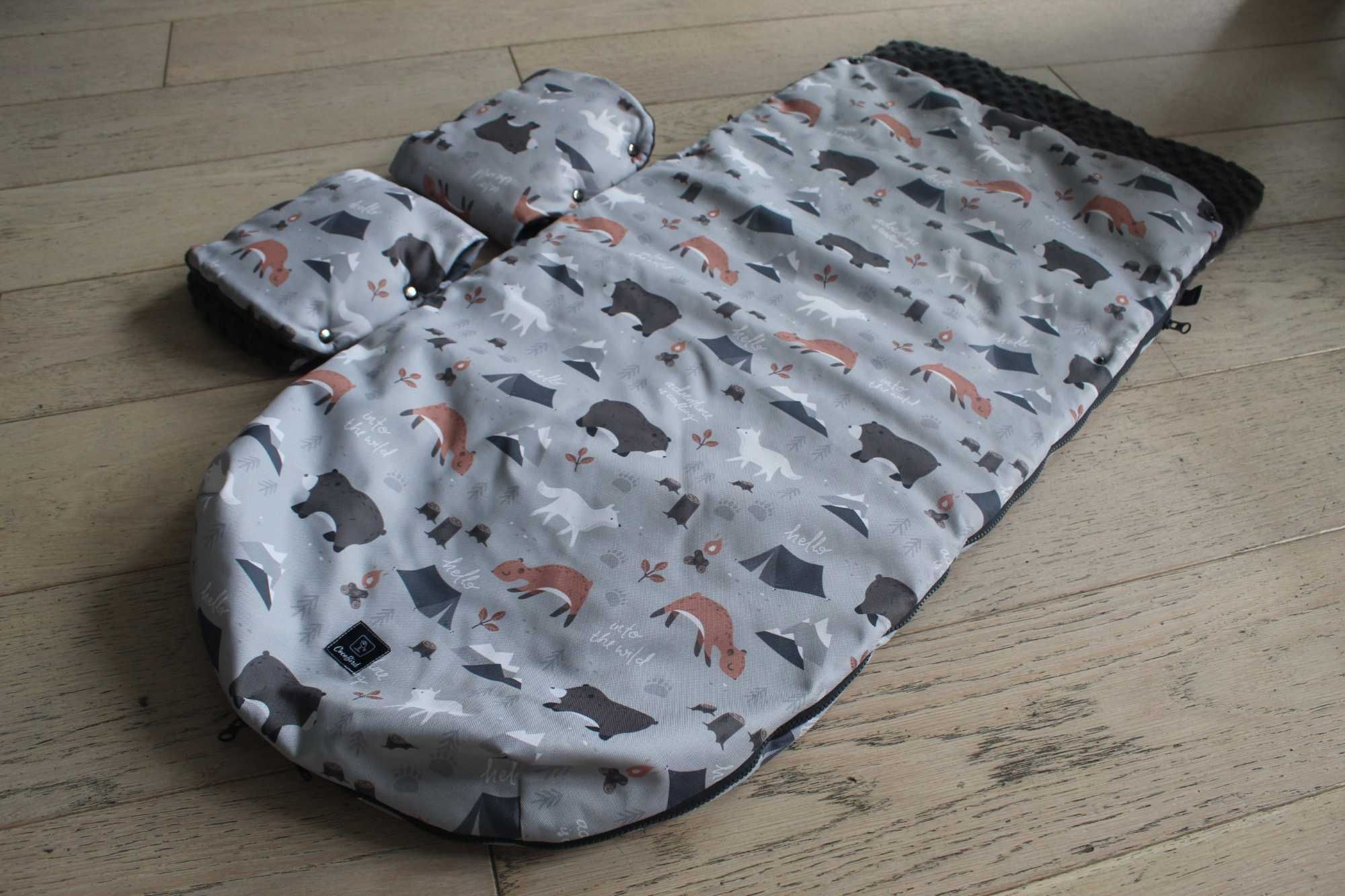 CocoBird śpiworek i mufki zimowe Las/Charcoal