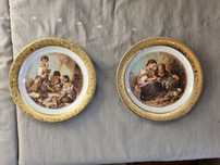 Par de pratos em porcelana