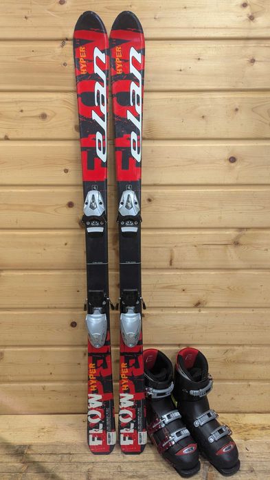 ZESTAW narty Elan 130 cm + REGULOWANE buty Roces 22- 25,5 cm(752)