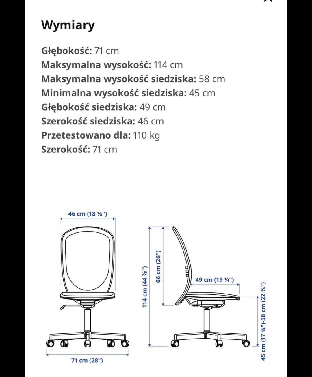 Krzesło biurowe, obrotowe FLINTAN