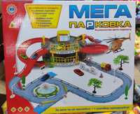 Игровой набор Гараж Мега Парковка 2 уровня, вертолет, машинка, 922-9