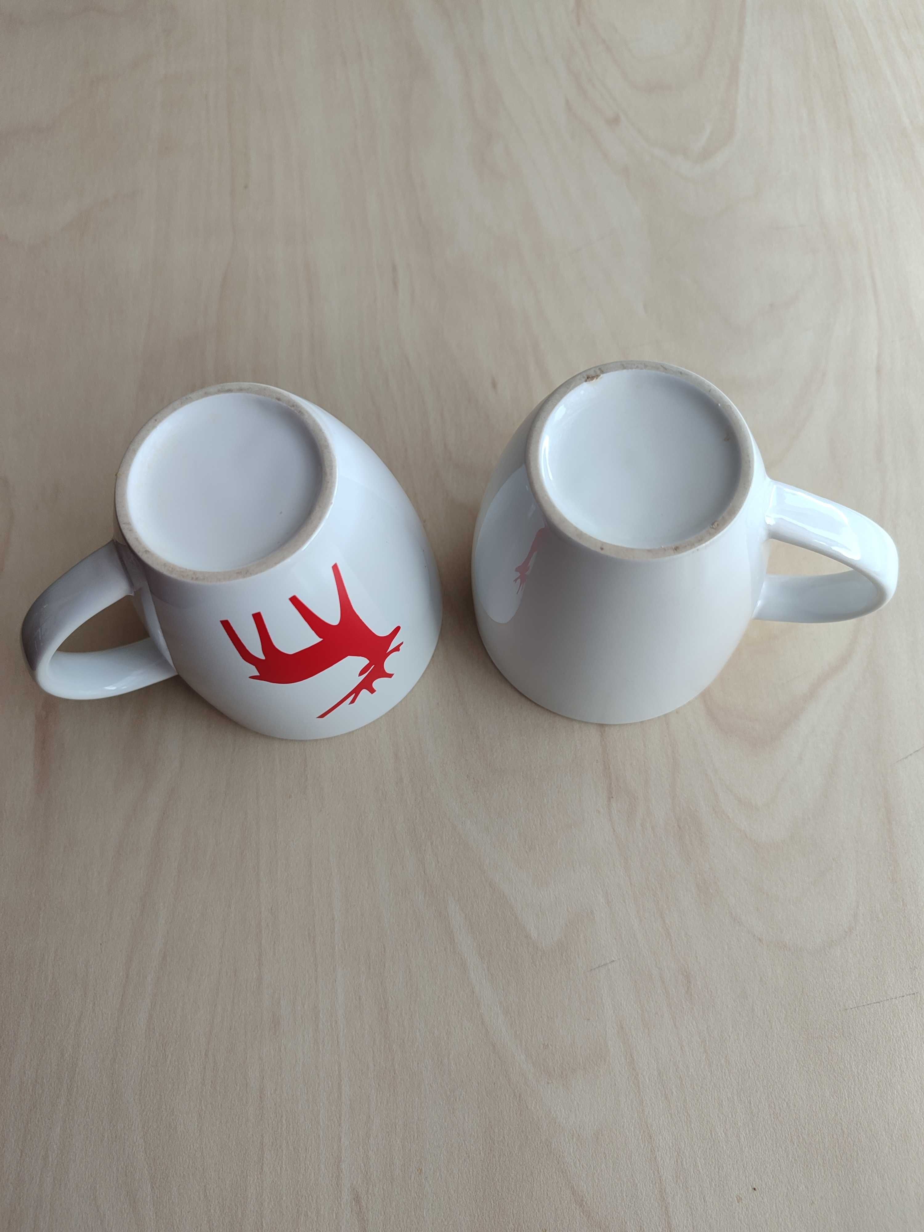 Dwa ceramiczne kubki Renifery