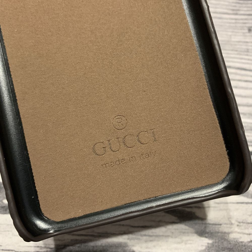 Чехол Gucci GG Monogram Leather Iphone X Case для 10 айфона