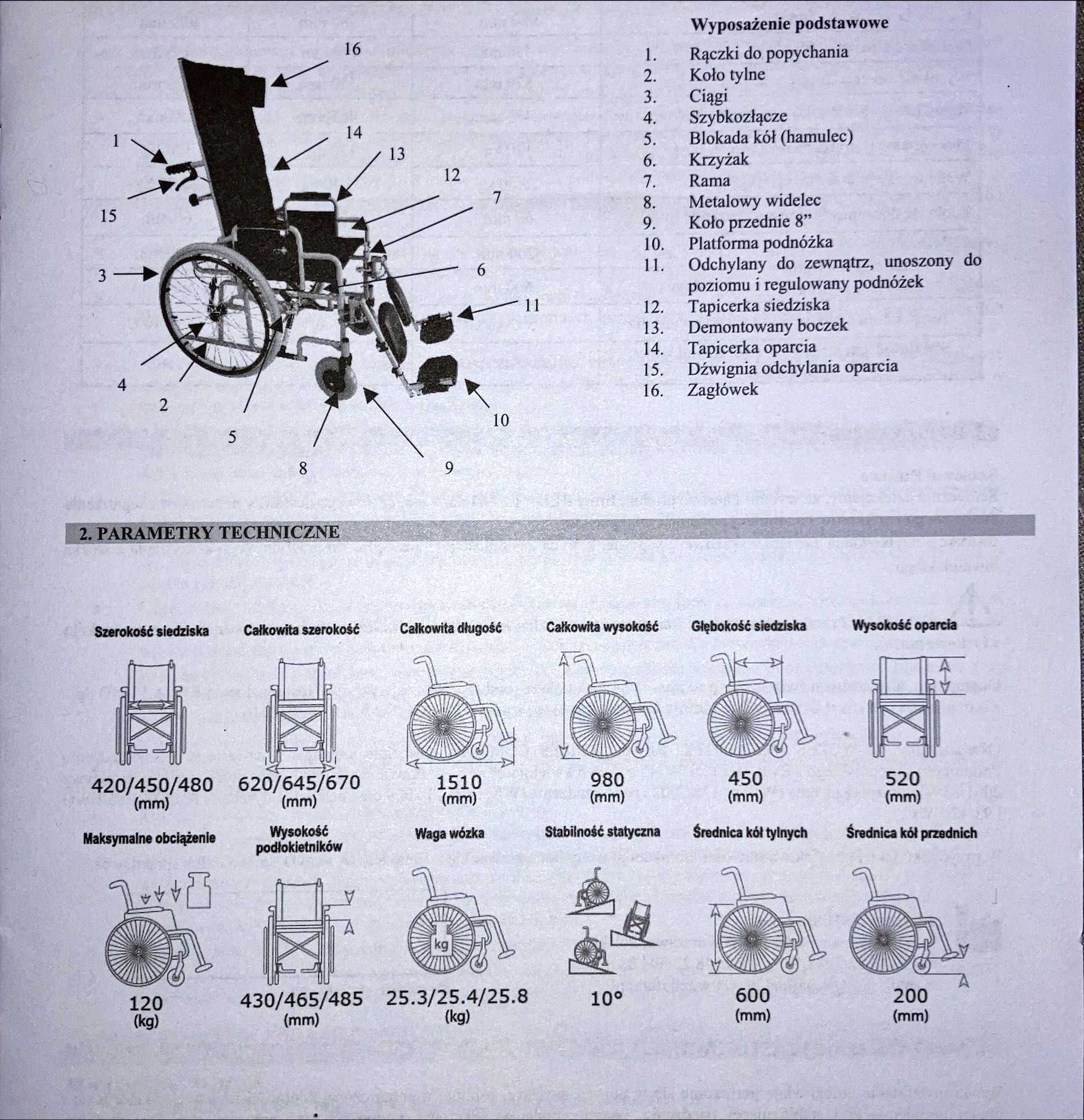 Wózek inwalidzki RF-10 cruiser comfort1