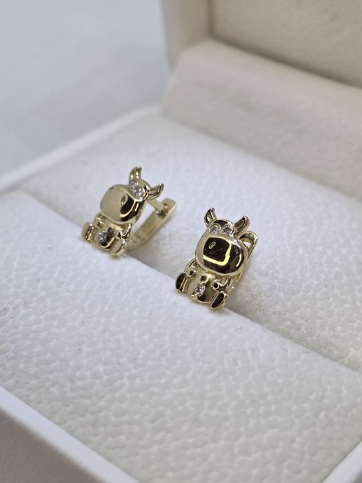 Дитячі сережки з натуральними діамантами. Детские