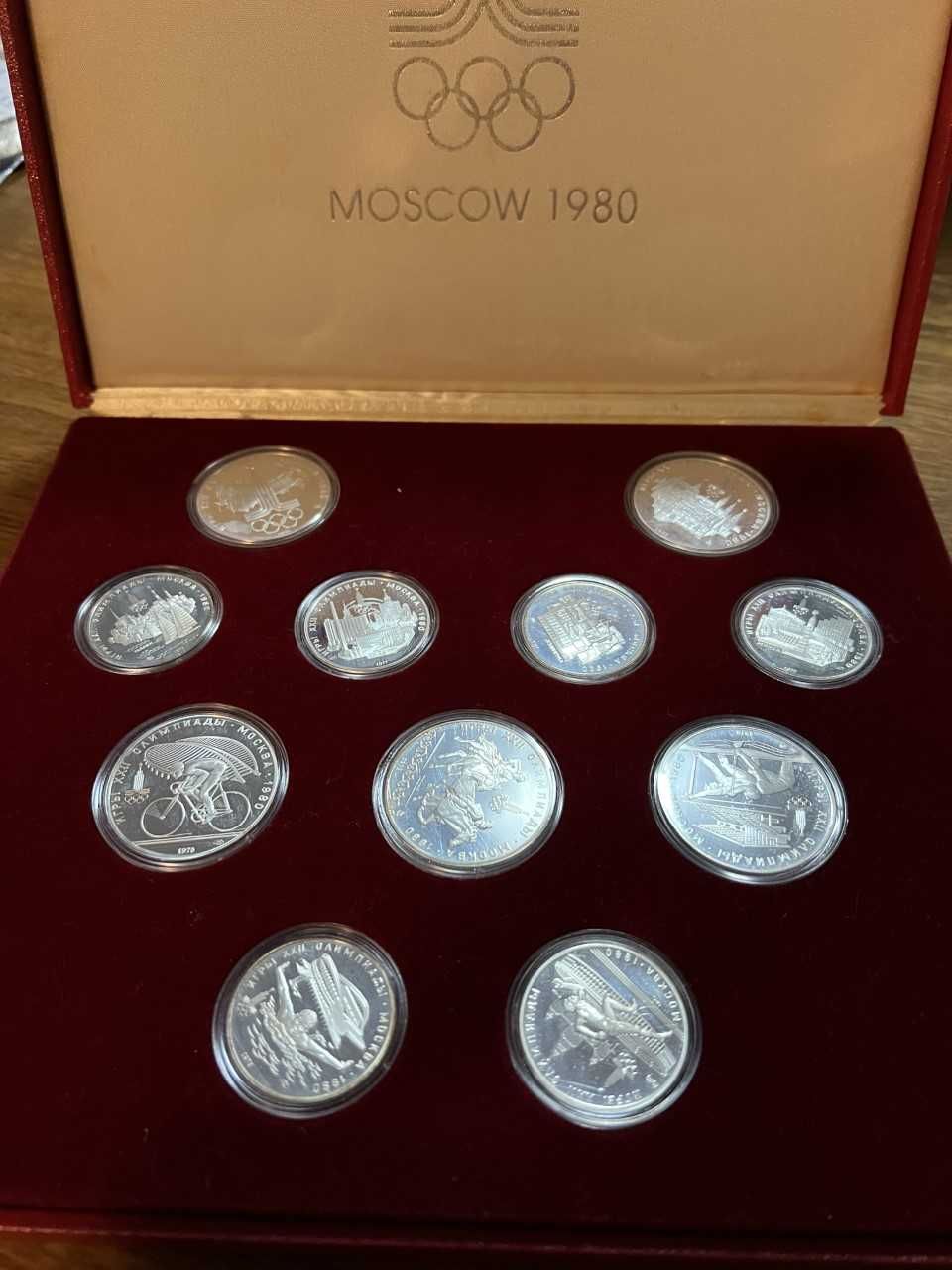 Conjunto Moedas em Prata Olímpiadas 1980 Moscovo