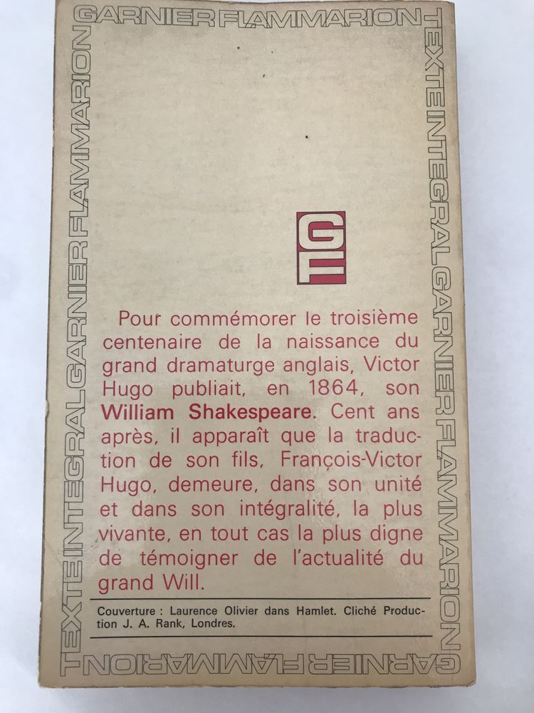 Shakespeare em francês 1964