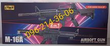Детский автомат CYMA 2 в 1 М16/AR-15 74 см. лазерный прицел на пульках