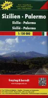 Mapa samochodowa - Sycylia, Palermo 1:150 000 - praca zbiorowa