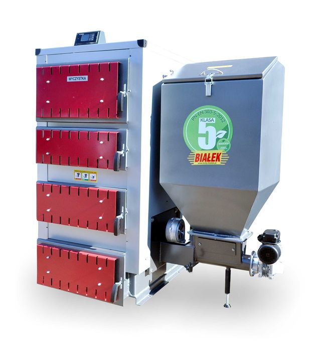 Kocioł z podajnkiem na ekogroszek 75KW do 600 - 1000m2 5klasa