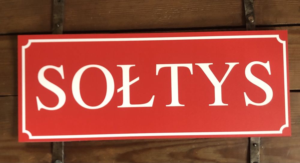 Tabliczka SOLTYS nowa trwała