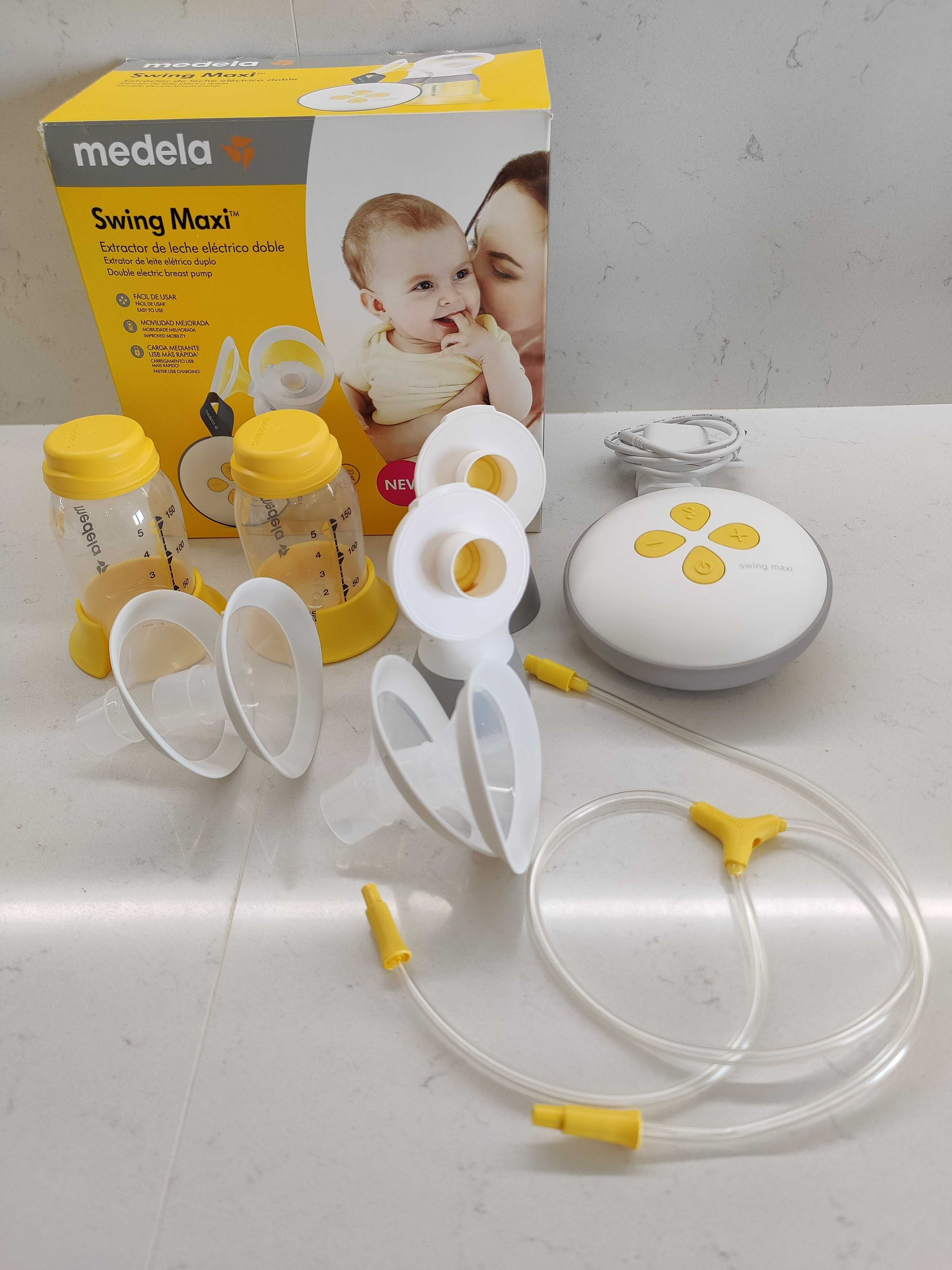 Bomba tira-leite elétrica dupla Medela Swing Maxi – como nova
