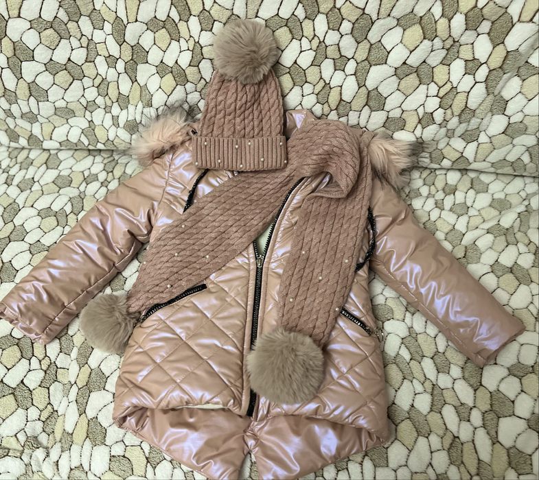 Куртка дитяча зима + шапка та шарф