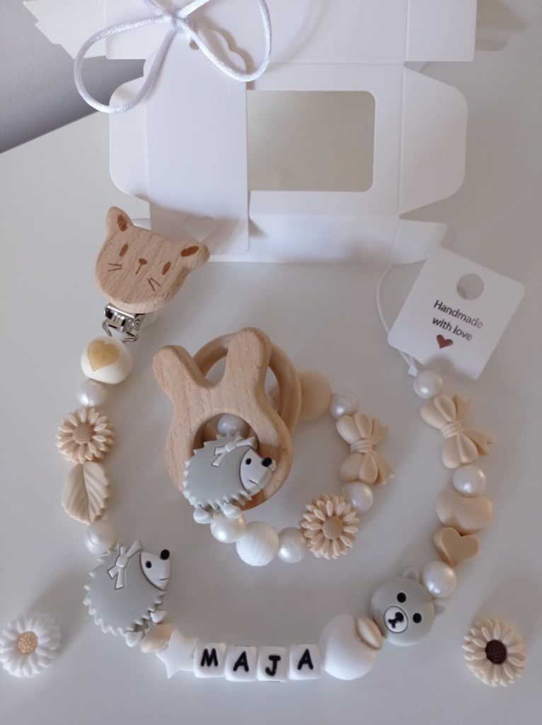 Zawieszka do smoczka prezent dla niemowlaka babyshower narodziny