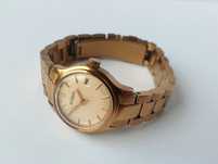 Zegarek damski Fossil złocony date-just