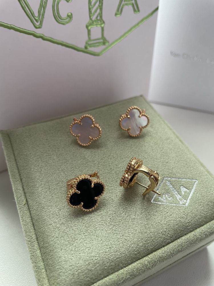 Сережки в стиле Van Cleef Ван клиф