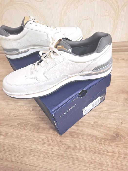 Оксфорди чоловічі НОВІ Rockport (білі) р-р 44,5 (USA 11,5)