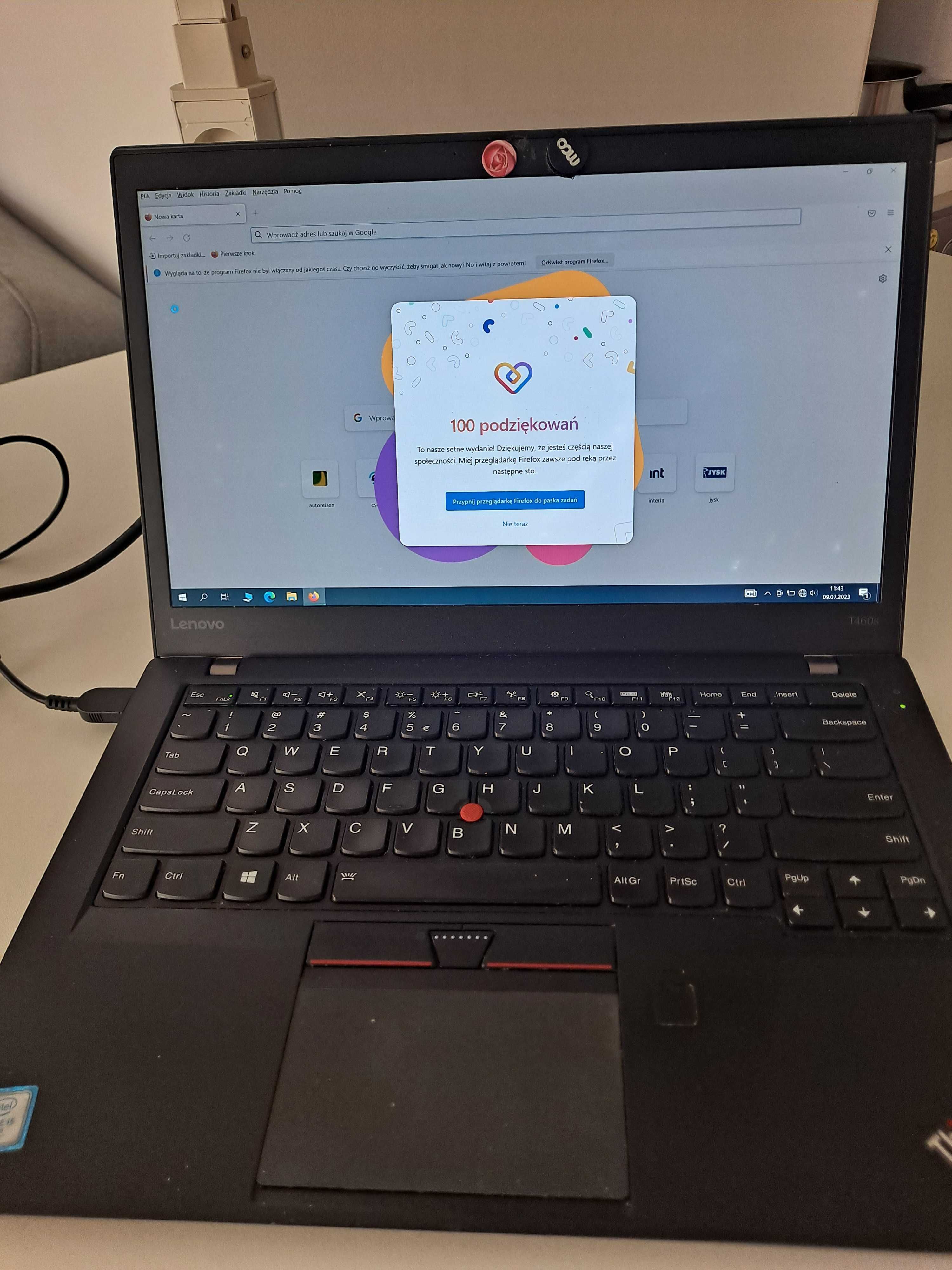 laptop Lenovo model ThinkPad T460